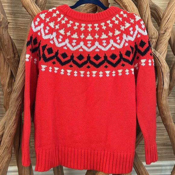 J. Crew wool red warm sweater apre ski sweater size xs - Picture 4 of 4